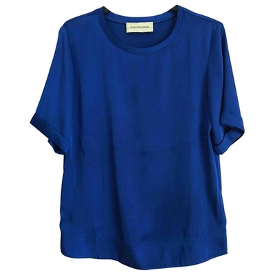 Pre-owned By Malene Birger Blue Polyester Top