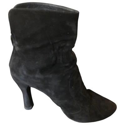 Pre-owned Louis Vuitton Ankle Boots In Black