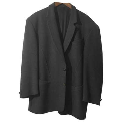 Pre-owned Mugler Grey Wool Jacket