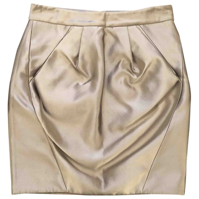 Pre-owned Balenciaga Silk Mini Skirt In Grey