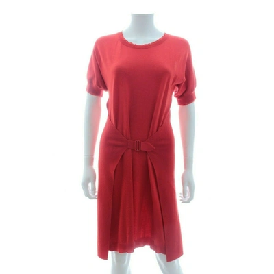 Pre-owned Saint Laurent Wool Dress In Red
