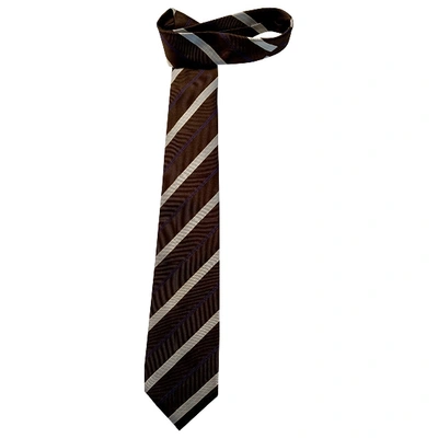 Pre-owned Borrelli Silk Tie In Brown
