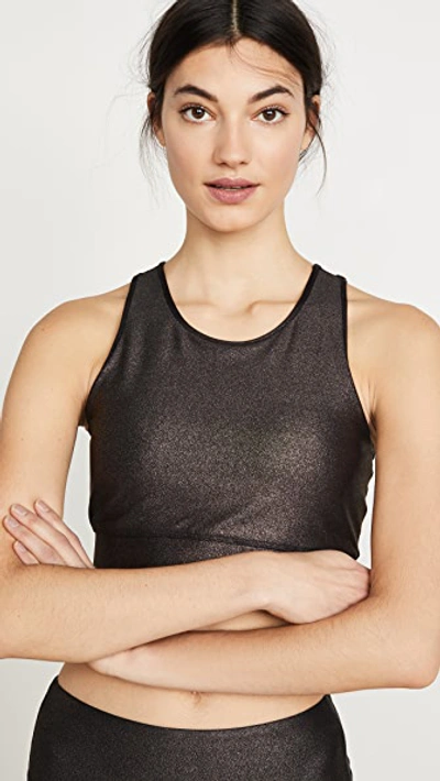 Prismsport Crop Bra Top In Black/gold