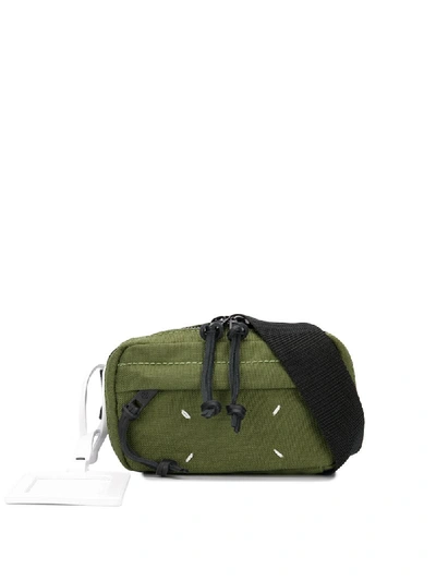 Maison Margiela Stitch Detail Belt Bag In Green