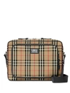 Burberry Vintage Check Messenger Bag In Brown