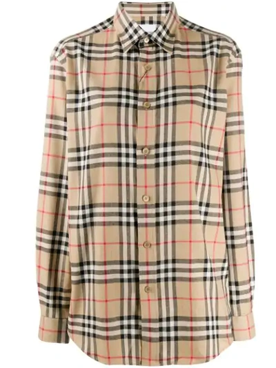 Burberry Vintage Check Shirt In Neutrals