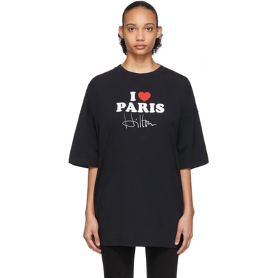 Vetements Ssense Exclusive Black 'i Love Paris' T-shirt