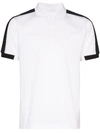Prada Contrast Band Polo Shirt In White