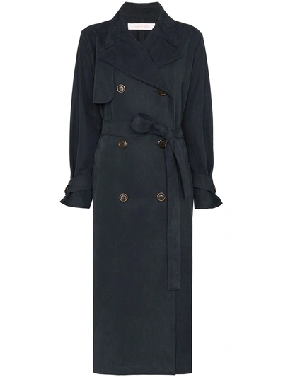 See By Chloé Denim Trench Coat In Blue