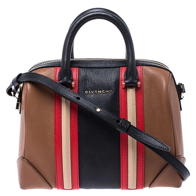 Pre-owned Givenchy Multicolor Leather Lucrezia Colorblock Bowler Bag