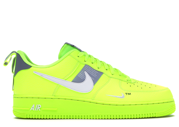 Pre-owned Air Force 1 Utility Volt 2 In Volt/white-black-wolf Grey Pre-owned Air Force 1 Utility Volt 2 In Volt/white-black-wolf Grey