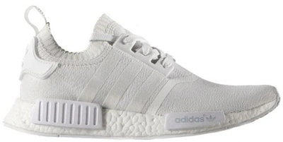 Pre-owned Adidas Originals Nmd R1 Primeknit Triple White In White/vintage  White/white | ModeSens