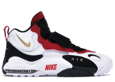 Pre-owned Nike Air Max Speed Turf 49ers (2018) In White/metallic Gold-gym Red-black
