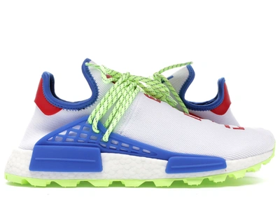 Pre-owned Adidas Originals  Nmd Hu Pharrell Nerd Homecoming In White/blue/red
