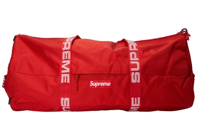 Pre-owned Supreme Large Duffle Bag (ss18) Red