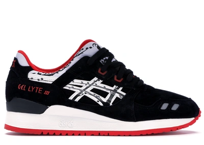 Pre-owned Asics Gel-lyte Iii Titolo Papercut In Black/red-white
