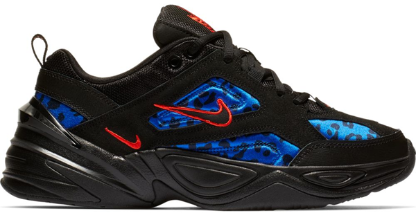 nike m2k tekno black blue red