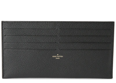 Pre-owned Louis Vuitton  Pochette Felicie Card Holder Insert Calfskin Black