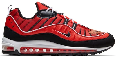Pre-owned Nike Air Max 98 Habanero Red Black In Habanero Red/black-white-metallic  Gold | ModeSens