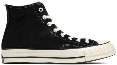 Pre-owned Converse  Chuck Taylor All-star 70s Hi Pony Hair Black In Black/egret-natural