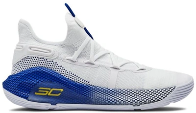 Pre-owned Under Armour  Curry 6 Dub Nation In White/royal-white