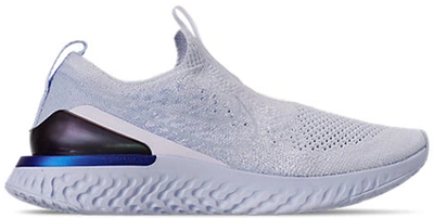 Pre-owned Nike Epic React Moc Flyknit White Hydrogen Blue In  White/white-hydrogen Blue-blue Tint-racer Blue-wolf Grey | ModeSens