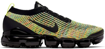 Pre-owned Nike Air Vapormax Flyknit 3 Multi-color (women's) In  Black/black-volt-blue Lagoon-racer Pink-electro Green | ModeSens
