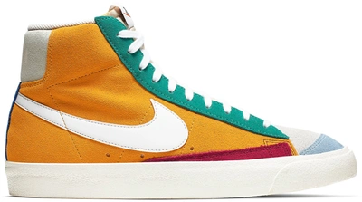 Pre-owned Nike  Blazer Mid 77 Vintage Multi-color In Noble Red/kinetic Green-jade Aura-vast Grey-psychic Blue-racer Blue