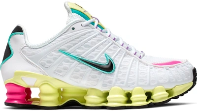 Pre-owned Nike Shox Tl White Multi-color (w) In White/black-luminous  Green-bright Violet-pink Blast-aurora Green | ModeSens