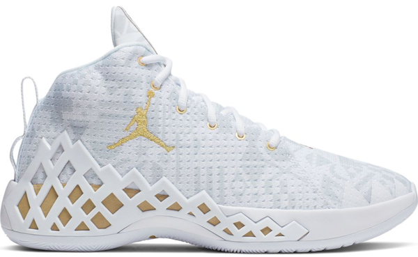 nike air jordan jumpman diamond mid white metallic gold