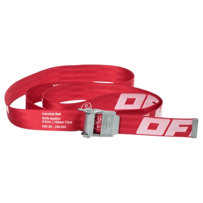 Pre-owned Off-white 2.0 Industrial Belt Red/white