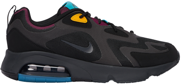 Pre-owned Air Max 200 Black Bordeaux In Black/anthracite/bordeaux-university Gold-teal Nebula