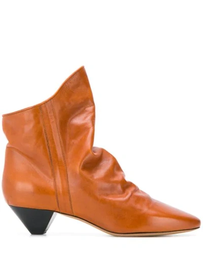 Isabel Marant Étoile Brown Leather Ankle Boots