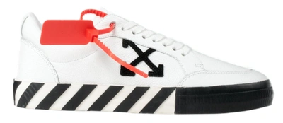 Pre-owned Off-white  Vulc Low White Leather Fw19