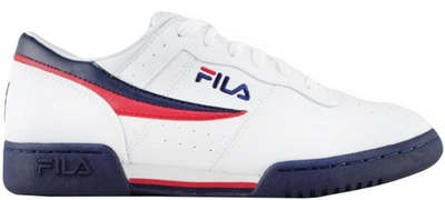 Pre-owned Fila Original Fitness White Navy Red In White/ Navy- Red