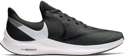Pre-owned Nike  Zoom Winflo 6 Black White Dark Grey In Black/white-dark Grey-metallic Platinum