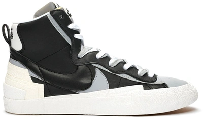 Pre-owned Nike  Blazer Mid Sacai Black Grey In Black/white-wolf Grey-black