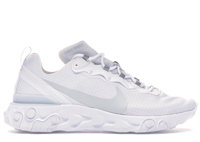 Pre-owned Nike  React Element 55 Se White In White Pure Platinum