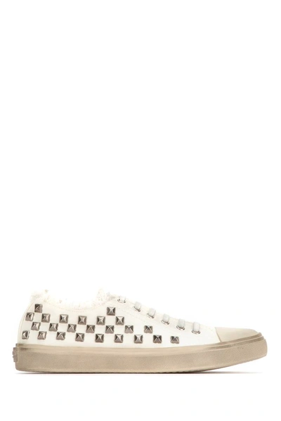 Saint Laurent Studded Bedford Sneakers In 7079