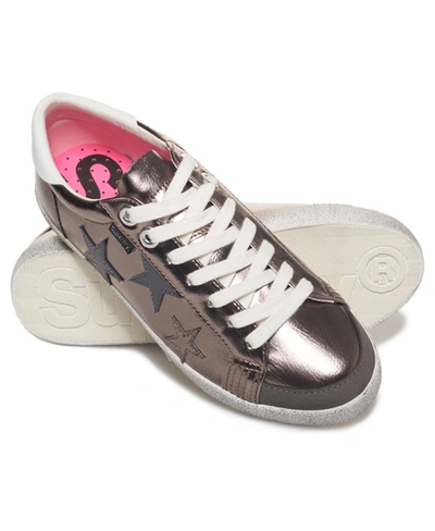 Superdry Super Sleek Logo Low Pro Trainers In Silver | ModeSens
