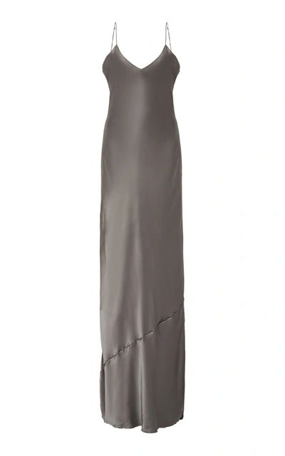 Nili Lotan Cami Silk Maxi Dress In Metallic