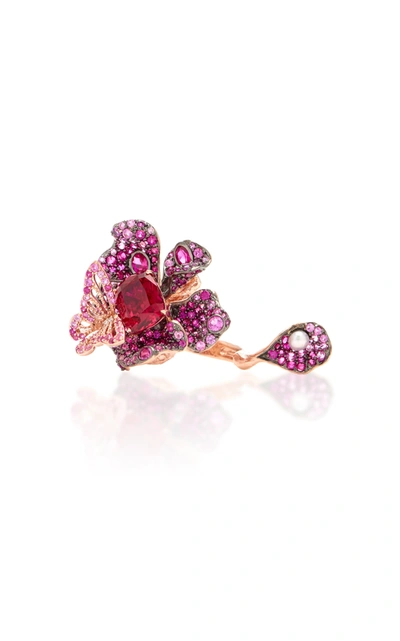 Anabela Chan 18k Rose Gold Vermeil And Multi-stone Ring In Pink