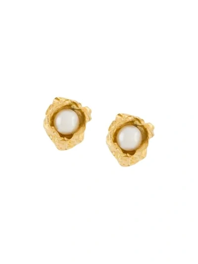 Niza Huang Pearl-embellished Stud Earring In Gold