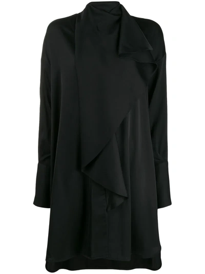Ellery Metrique Draped Dress In Black