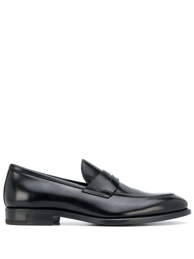 Henderson Baracco Formal Penny Loafers In Black