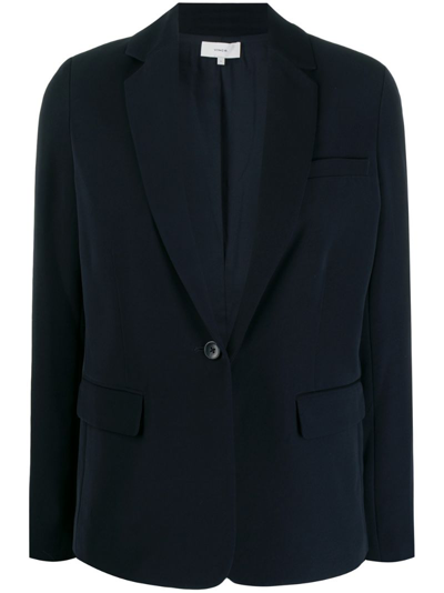 Vince Tailored Single-button Blazer In Blau