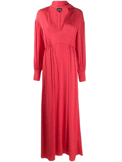 Just Cavalli Scarf Neck Dress In Red