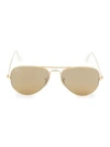 Ray Ban 55mm Aviator Sunglasses In Blue