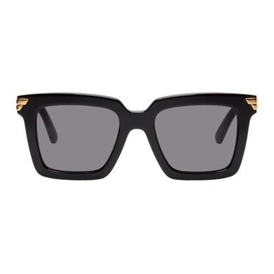 Bottega Veneta Black Square Sunglasses In 001 Black