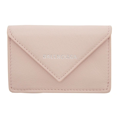 Balenciaga Pink Mini Paper Wallet In 5901 Ltros